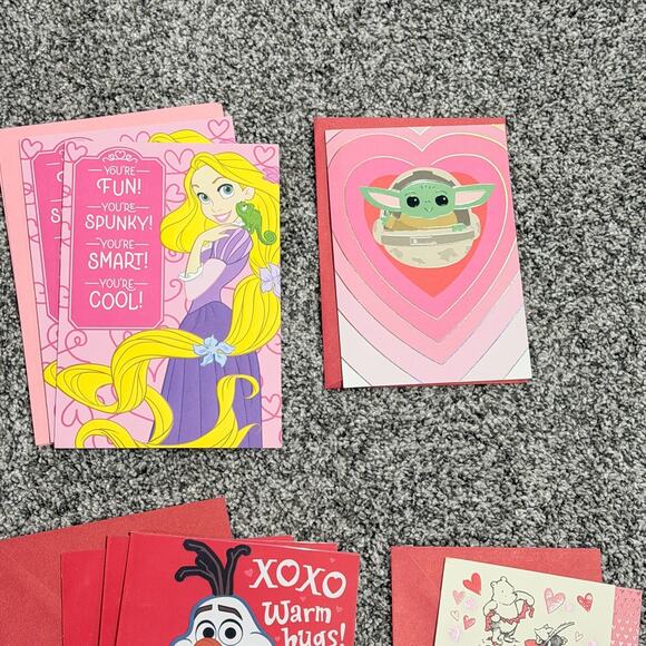 18 HALLMARK Mixed Disney, Pokemon, Star Wars, Super Mario Valentine's Day Cards - Picture 2 of 16